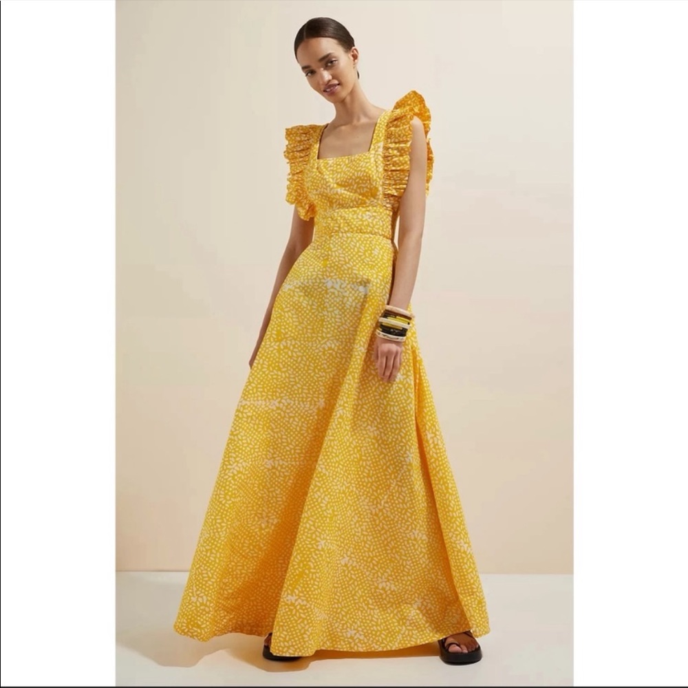ANTHROPOLOGIE NWT SIKA RUFFLED MAXI DRESS 🔥